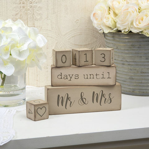 Mr. & Mrs. Wedding Countdown Blocks