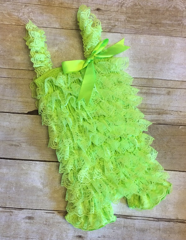 Lime Green Lace Romper Keepsake Konnections Lime Green Lace Romper Keepsake Konnections