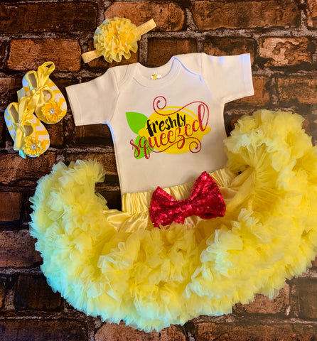 Infant Pettiskirt Outfit, Freshly Squeezed Pettiskirt Outfit