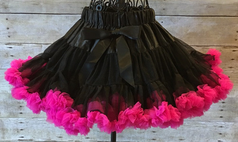 Pink and on sale black skirt
