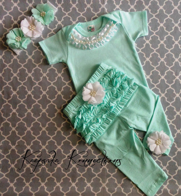 Newborn Take Home Mint Green Girls Outfit Keepsake Konnections Newborn Take Home Mint Green Girls Outfit Keepsake Konnections
