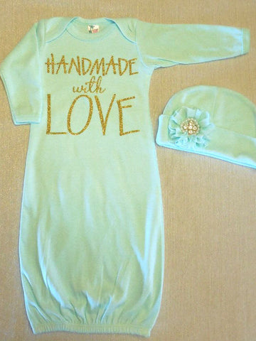 Baby Gown and Hat Gift Set