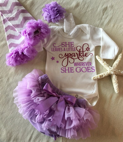 Newborn Girl Coming Home Outfit / Lavender
