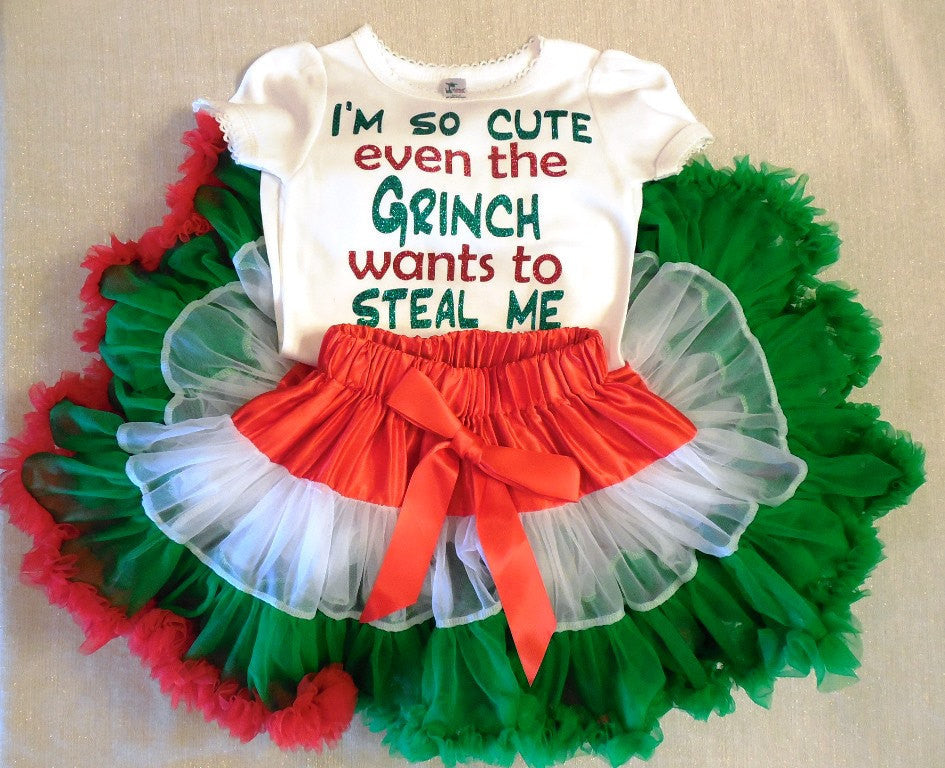 Grinch Tutu, Girls Grinch Costume, Christmas Grinch Dress, Grinch Girl