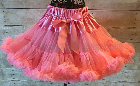 pettiskirt, handmade skirt, girls skirt, ruffle skirt, ruffled skirt, toddler skirt, little girl skirt, girls ruffled skirt, coral skirt, coral, girls ruffle skirt, birthday skirt