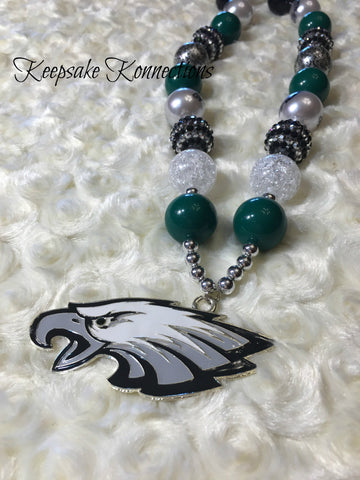 MOJO Philadelphia Eagles Jumbo Dog Tag Necklace