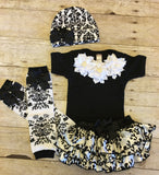 Damask Baby Girl Outfit