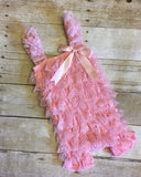 Pink lace romper, pink petti lace, infant photo prop, photo prop, cake smash outfit, petti lace romper, baby first birthday outfit