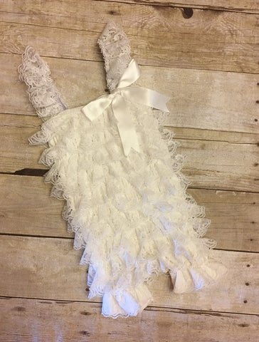 white lace romper