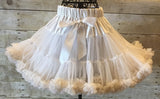 White Pettiskirt with Gold Trim