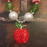 Teacher Apple Chunky Necklace/Snow White Inspired
