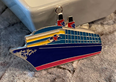 Disney Cruise Ship Enamel Pendant