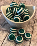 20mm Stripe Bubblegum Beads, Resin Beads in Bulk, 20mm Beads, 20mm Bubble Gum Beads
