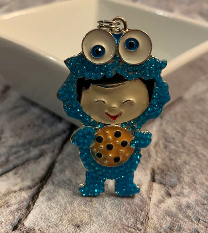 Cookie Monster Rhinestone Pendant