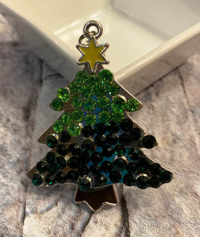 Christmas Tree Rhinestone Pendant