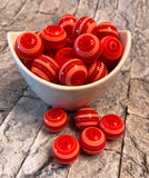 20mm Stripe Bubblegum Beads, Resin Beads in Bulk, 20mm Beads, 20mm Bubble Gum Beads