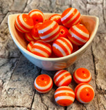 20mm Stripe Bubblegum Beads, Resin Beads in Bulk, 20mm Beads, 20mm Bubble Gum Beads