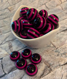 20mm Stripe Bubblegum Beads, Resin Beads in Bulk, 20mm Beads, 20mm Bubble Gum Beads