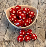 20mm Polka-Dot Bubblegum Beads