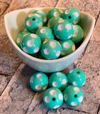 20mm Polka-Dot Bubblegum Beads