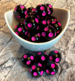 20mm Polka-Dot Bubblegum Beads