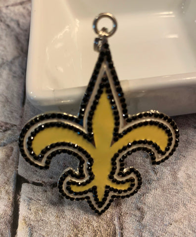 New Orleans Saints Rhinestone Pendant