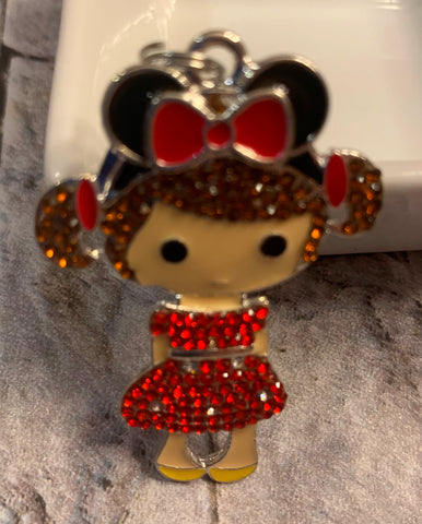 Girl with Minnie Mouse Ears Pendant