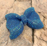 Rhinestone Bow Beads, 42mm Faux Rhinestones AB Sparkly Bow Resin Flatback Cabochon