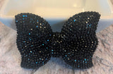 Rhinestone Bow Beads, 42mm Faux Rhinestones AB Sparkly Bow Resin Flatback Cabochon