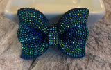 Rhinestone Bow Beads, 42mm Faux Rhinestones AB Sparkly Bow Resin Flatback Cabochon