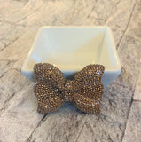 Rhinestone Bow Beads, 42mm Faux Rhinestones AB Sparkly Bow Resin Flatback Cabochon