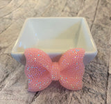 Rhinestone Bow Beads, 42mm Faux Rhinestones AB Sparkly Bow Resin Flatback Cabochon