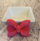 Rhinestone Bow Beads, 42mm Faux Rhinestones AB Sparkly Bow Resin Flatback Cabochon
