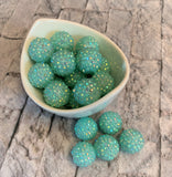 20mm Rhinestone Bubblegum Beads, Resin Beads in Bulk, 20mm Beads