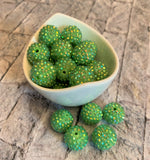 20mm Rhinestone Bubblegum Beads, Resin Beads in Bulk, 20mm Beads
