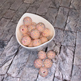 20mm Rhinestone Bubblegum Beads, Resin Beads in Bulk, 20mm Beads