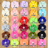 3" Chiffon Scalloped Flower with Pearl Center