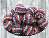 20mm Rhinestone Bubblegum Beads, Chunky Rhinestone Beads