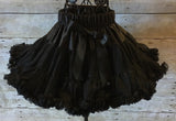 black pettiskirt, black tutu, Breakfast at Tiffany's, ruffled black skirt, dance recital skirt, first birthday skirt, girl pettiskirt, toddler pettiskirt, infant pettiskirt, petticoat