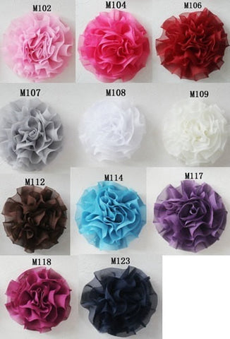 CABBAGE CHIFFON Flowers - 3 inches -