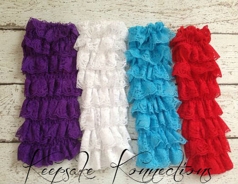 Girls Lace and Ruffles Legwarmer