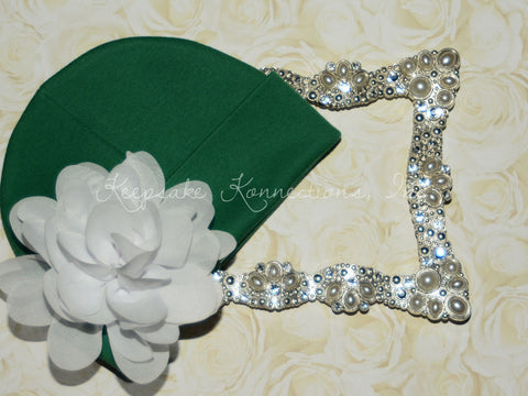 Infant Girl Green Beanie Hat