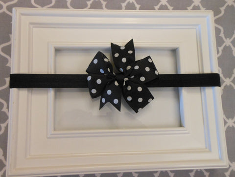 Girl Polka Dot Headband / Hair Bow