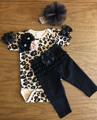 Baby Girl Leopard Outfit