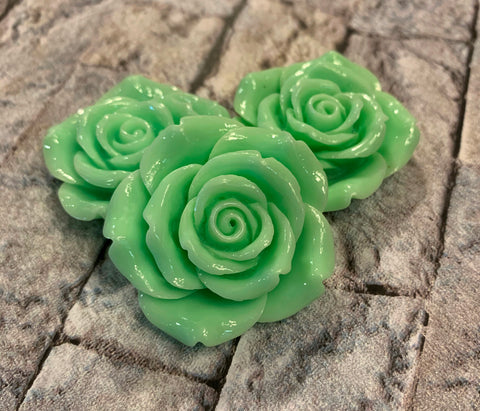 42mm Acrylic Rose Flower Focal Bead, Chunky bubblegum bead focal
